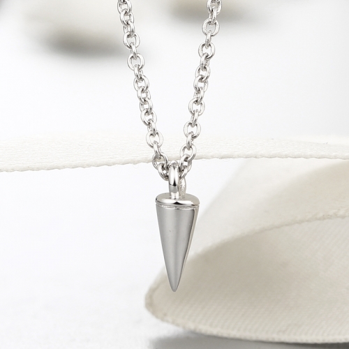925 sterling silver solid cone charm necklaces