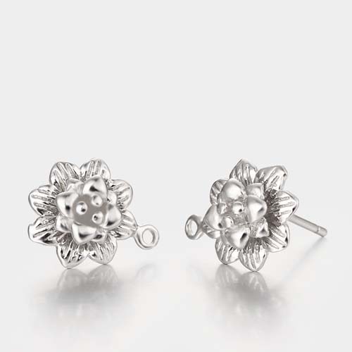925 sterling silver flower earring studs for girls