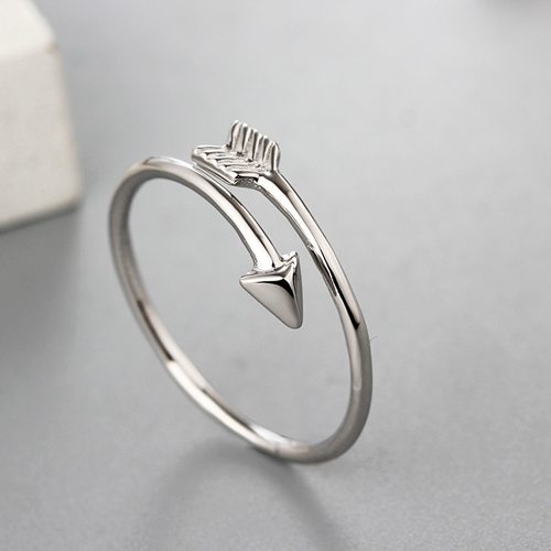 Fashion 925 sterling silver arrow open rings for women