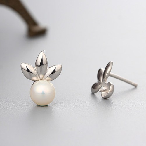 925 sterling silver leaf pearl earrings findings