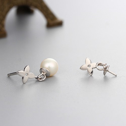 925 sterling silver flower pearl earrings findings