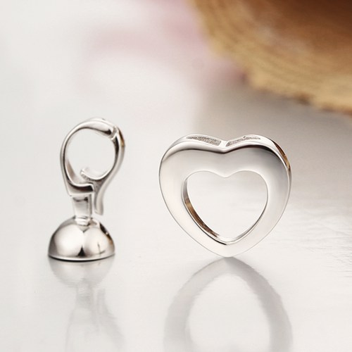 925 sterling silver small heart pearl bracelet clasps