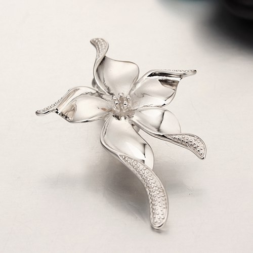 925 sterling silver big flower magnetic clasps