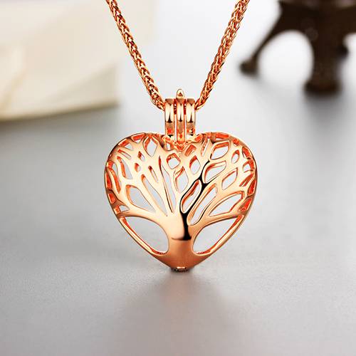 925 sterling silver tree of life heart locket pendants