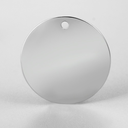 925 sterling silver 25mm round tag