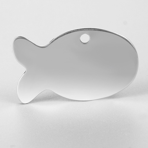 925 sterling silver fish pet tag