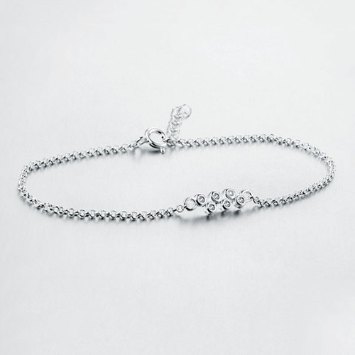925 sterling silver cubic zirconia charm bracelets
