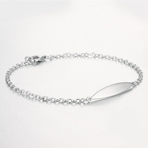 925 sterling silver thin olive shaped charm bracelets