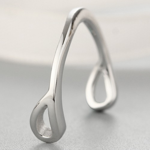 925 sterling silver simple curved charms