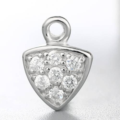 925 sterling silver cz stone crystal pendant clasp