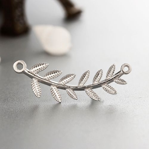925 sterling silver leaves connector charms