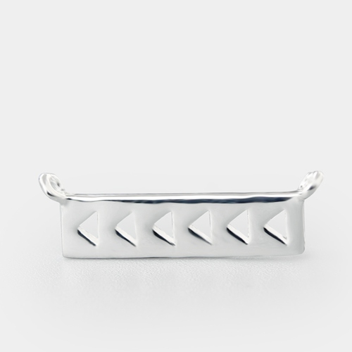 925 sterling silver hollow pattern rectangle connector charms