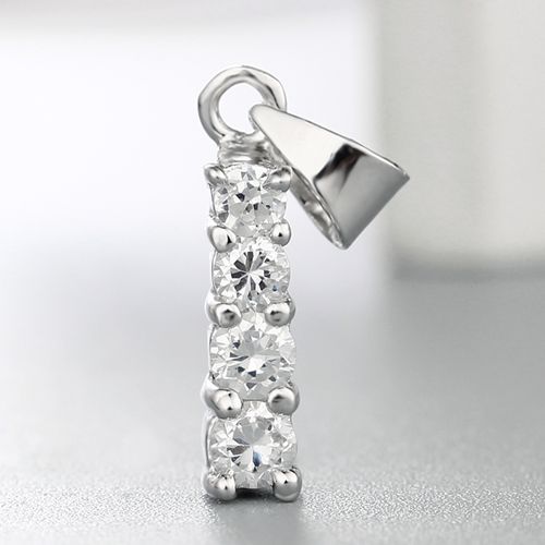 925 sterling silver cubic zirconia pendant clasp