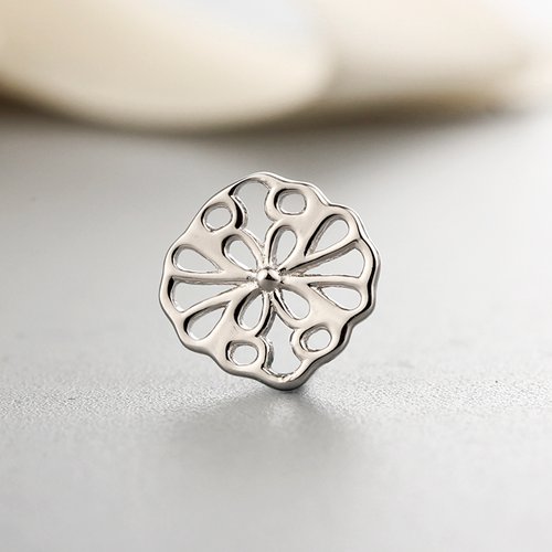 925 sterling silver flower connector charms