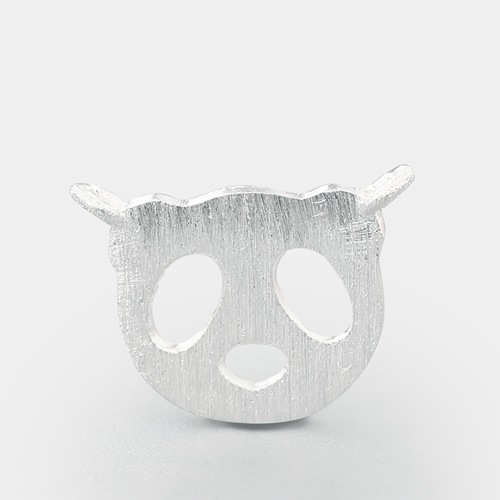 925 sterling silver brushed panda connector charms