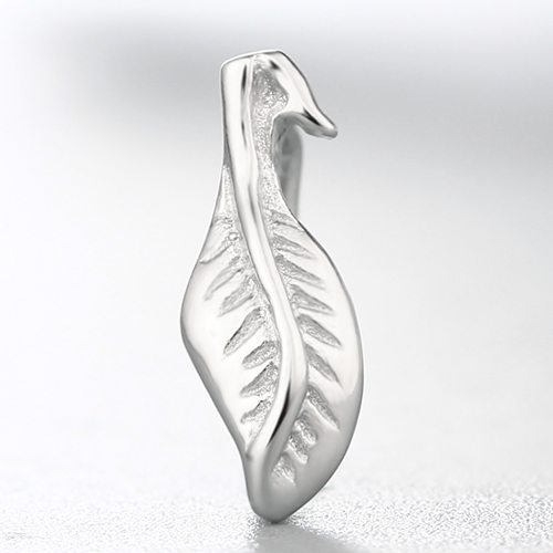 925 sterling silver leaf-shaped pendant clasps