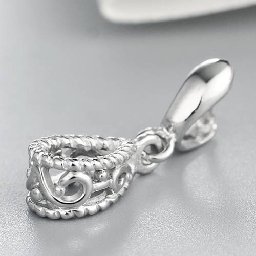 925 sterling silver fancy hollow pendant clasps