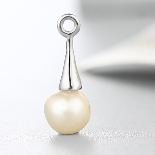 925 sterling silver simple little cone pendant for pearl