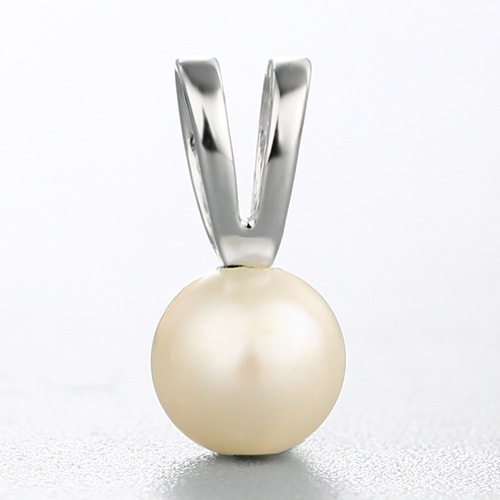 925 sterling silver simple double rings pearl pendant mounting