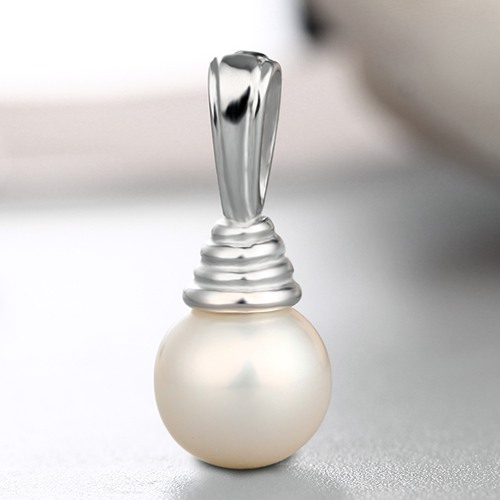 925 sterling silver thick ring spire pendant for pearl
