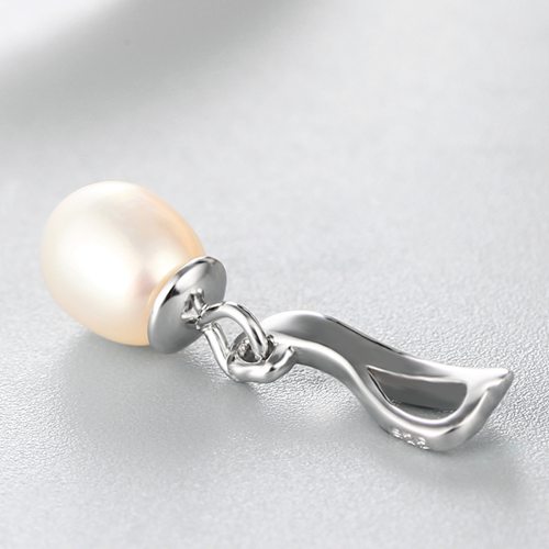 925 sterling silver unique drop pearl pendant mounting