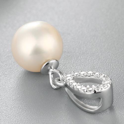 925 sterling silver cz water drop  pendant for pearl making