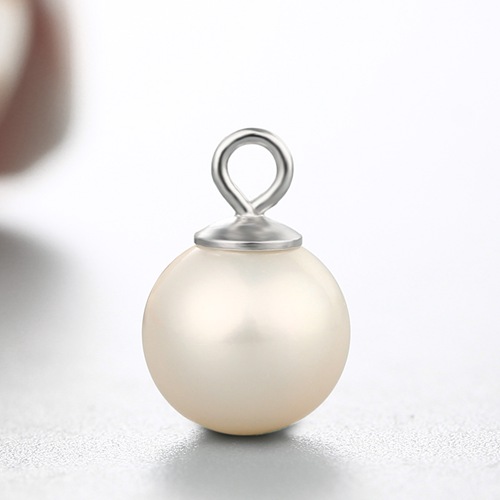 925 sterling silver simple pearl pendant findings