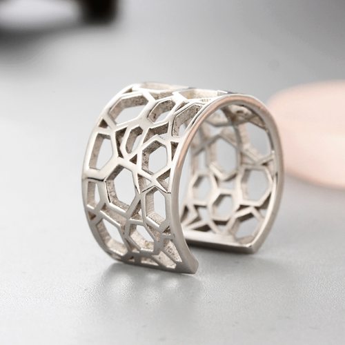 925 sterling silver big hollow rings