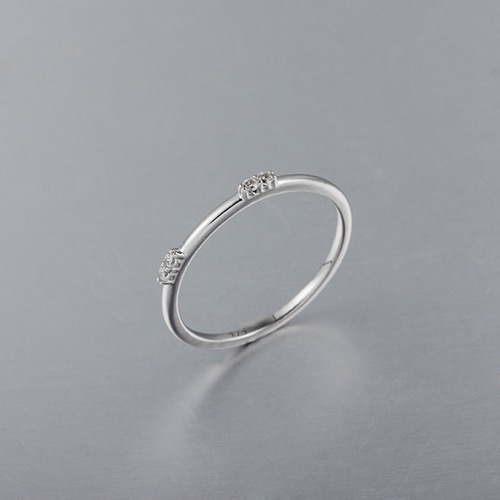925 sterling silver cubic zirconia thin ring