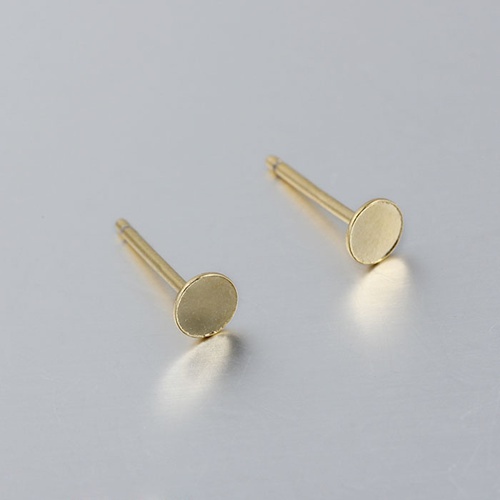 Minimalist 925 sterling silver 4mm round earring posts