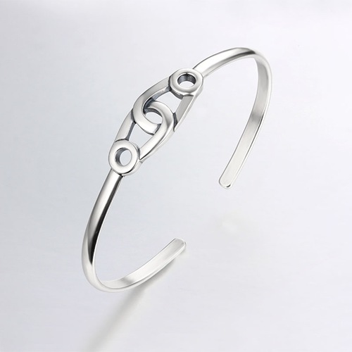 925 sterling silver interlocked knot cuff bracelet bangles