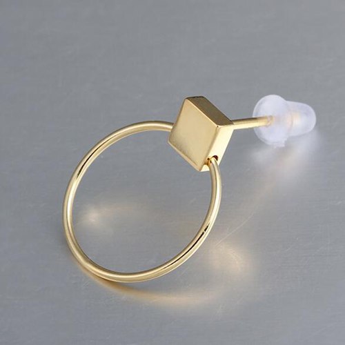925 sterling silver minimalist geometry stud earrings