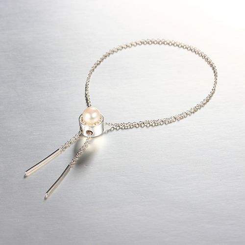 925 sterling silver pearl adjustable bracelet