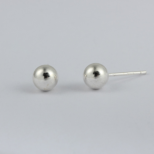 925 sterling silver 6mm ball earring post