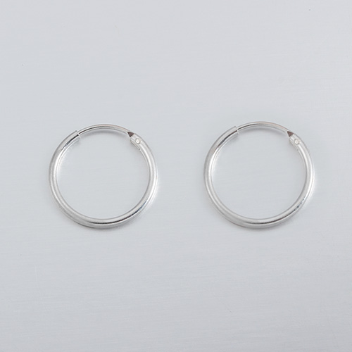 925 sterling silver hoop earrings-14mm