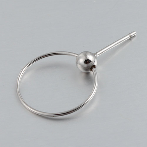 925 sterling silver minimalist small round stud earring