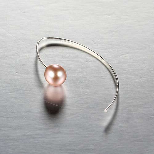 925 sterling silver minimalist pearl earring wire
