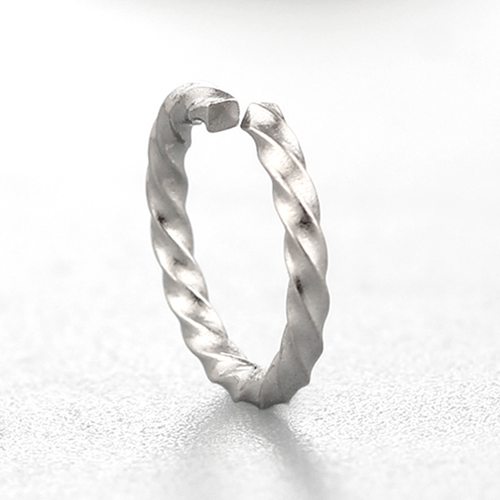 925 sterling silver simple twisted open rings -10.5mm