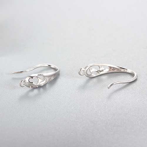 925 sterling silver earring hook with ring