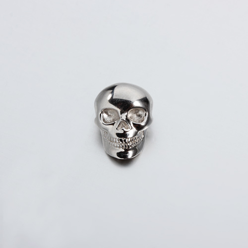 925 sterling silver skull adjustasble slider bead clasp