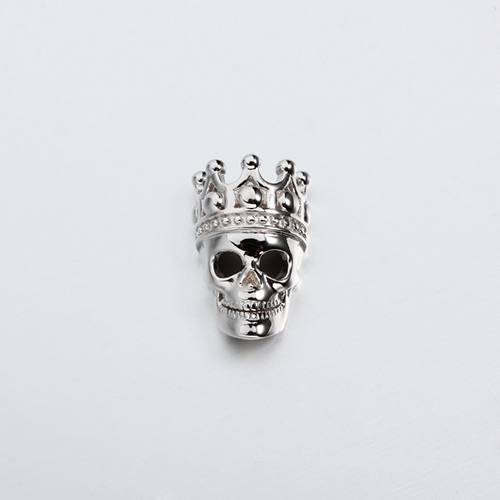 925 sterling silver king skull pendant