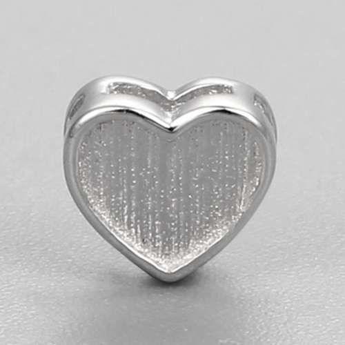 925 sterling silver heart enamel pendant