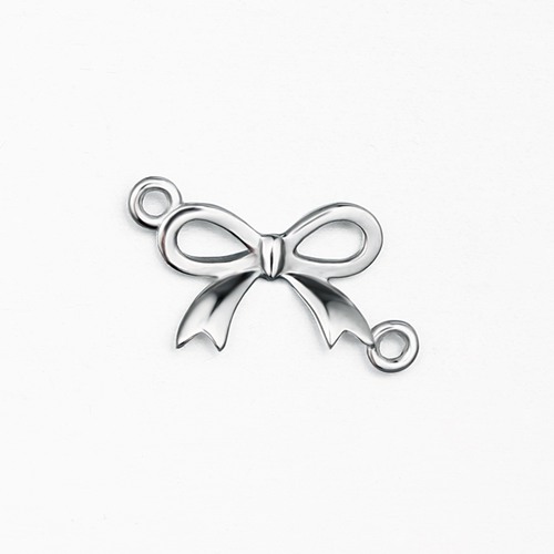 925 sterling silver bow connector charm