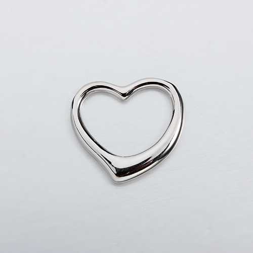 925 sterling silver hollow heart pendant