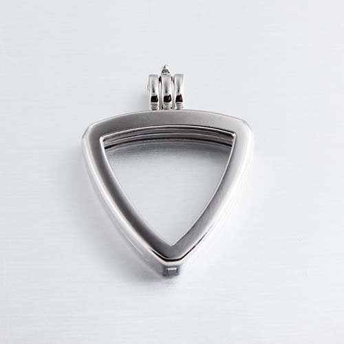 925 sterling silver glass triangle lockets