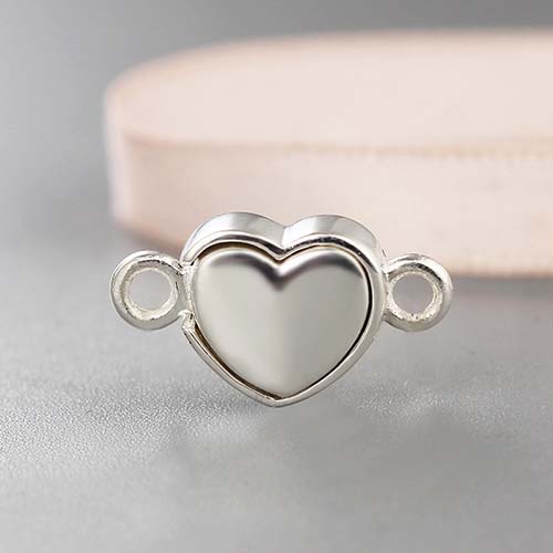 925 sterling silver heart magnetic clasp