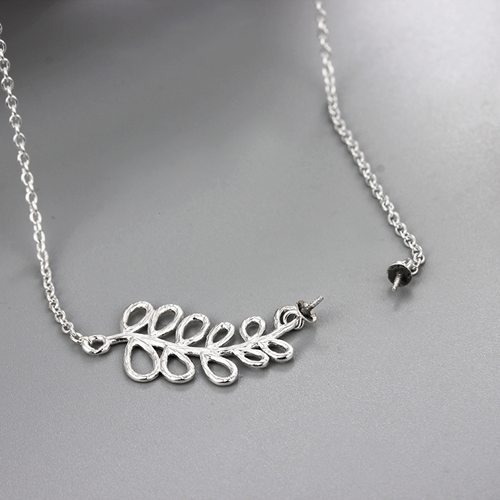 925 sterling silver leaves string pendant necklaces