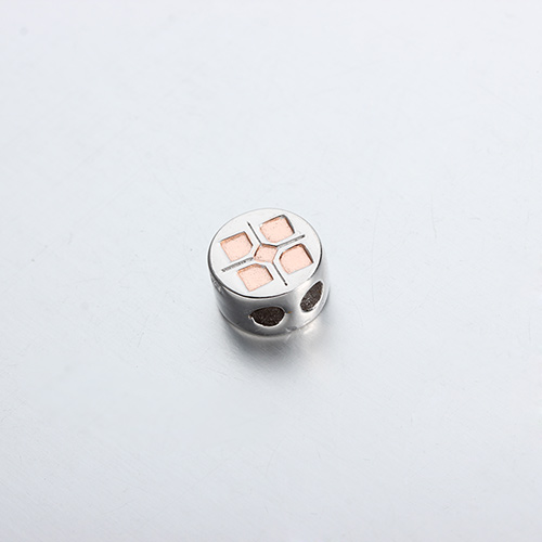 925 sterling silver geometry stopper beads -7mm/9mm