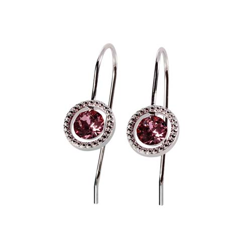 925 sterling silver crystal wire earrings
