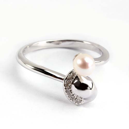 Wholesale 925 sterling silver cz pearl rings